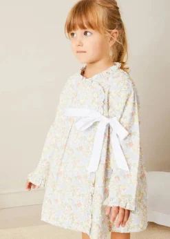 Pepa London Clara Floral Frill Trim Night Dress in Green (18mths-10yrs) | Clara Floral Bow Detail Dressing Gown in Green (18mths-10yrs) | Linen Slippers With Contrast Piping in Cream (24-35EU) | Flower Fairies of the Summer Book in White | White Teddy Bear (100% Alpaca Fur)