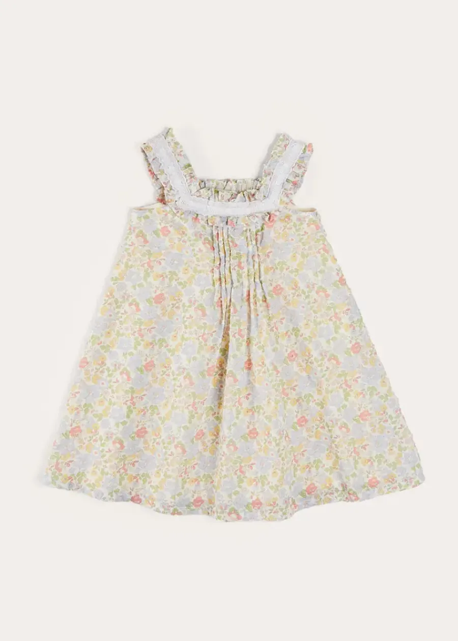 Pepa London Clara Floral Frill Trim Night Dress in Green (18mths-10yrs)