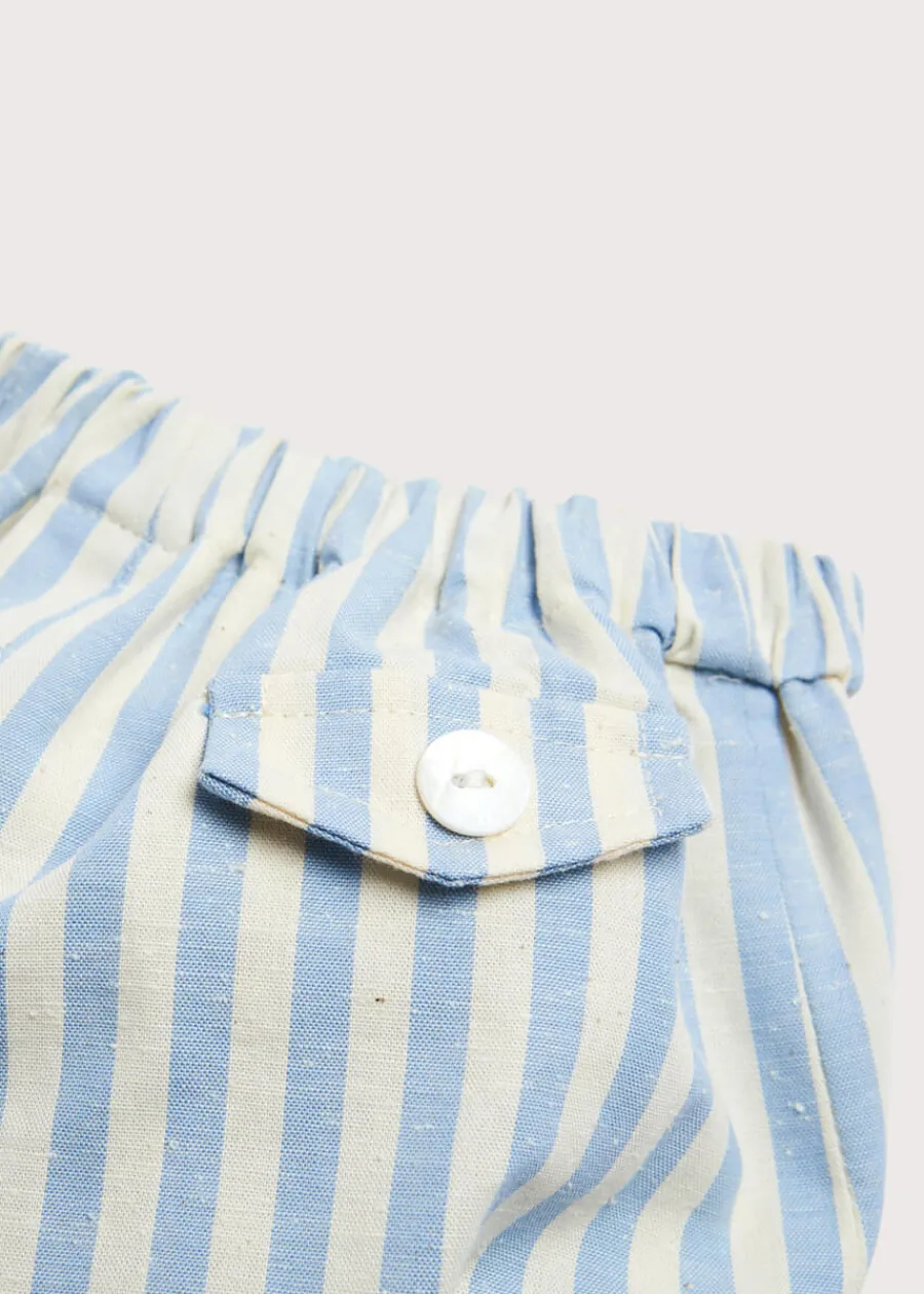 BOY Pepa London Classic Striped Bloomer in Sky Blue (3mths-3yrs)