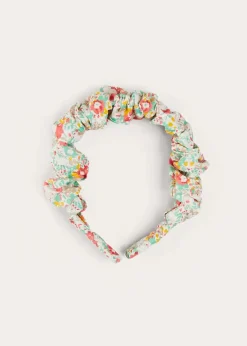 BOY Pepa London Clementine Floral Scrunchie Hairband in Coral