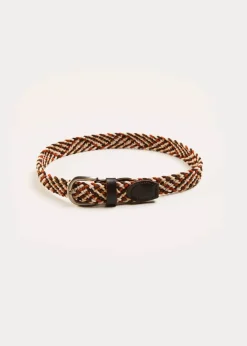 BOY Pepa London Contrast Leather Braided Belt in Brown (XS-S)