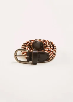 BOY Pepa London Contrast Leather Braided Belt in Brown (XS-S)