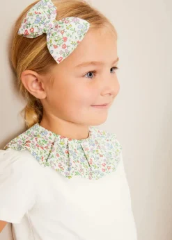 BOY Pepa London Cordelia Floral Medium Bow Clip in Pink Made with Liberty Fabric