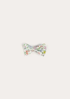 BOY Pepa London Cordelia Floral Small Bow Clip in Pink Made with Liberty Fabric