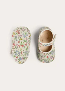 BOY Pepa London Cordelia Liberty Floral Mary Jane Pram Shoes in Pink (17-20EU)