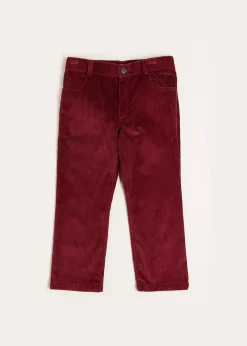BOY Pepa London Corduroy Five Pocket Trousers in Burgundy (4-10yrs)