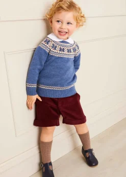 BOY Pepa London Corduroy Shorts in Burgundy (18mths-4yrs)