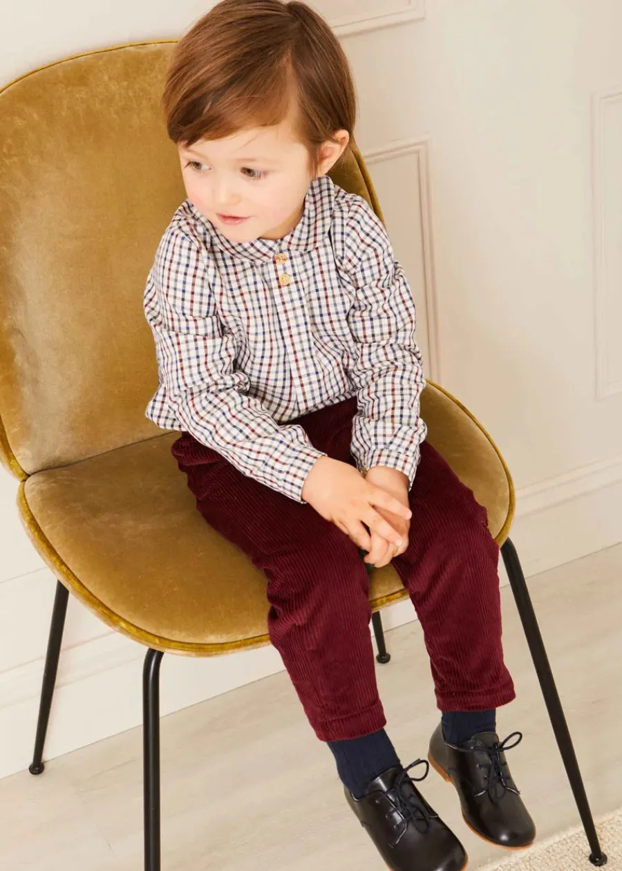 BOY Pepa London Corduroy Trousers in Burgundy (18mths-5yrs)
