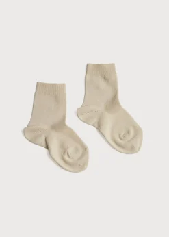 BOY Pepa London Cotton Short Socks Beige (0mths-10yrs)