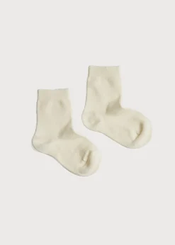 BOY Pepa London Cotton Short Socks Cream (0mths-10yrs)