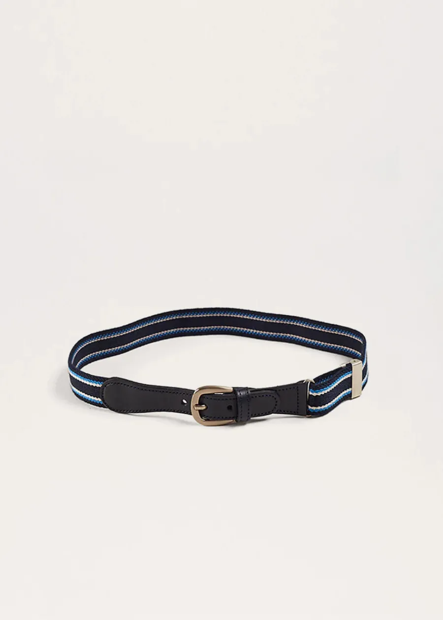 BOY Pepa London Dark Blue Striped Belt
