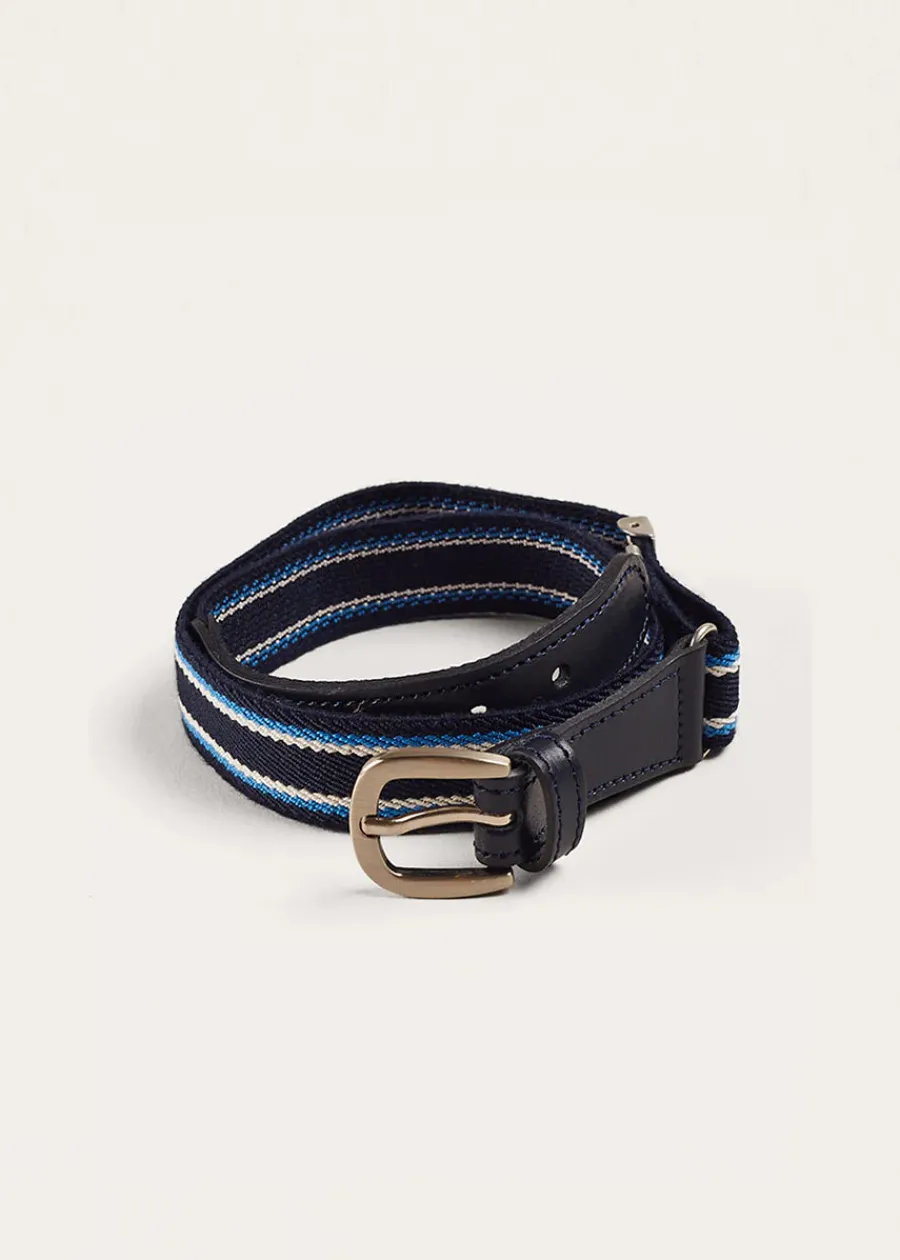 BOY Pepa London Dark Blue Striped Belt