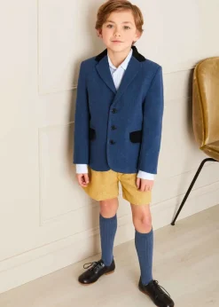 BOY Pepa London Denim Ribbed Knee-High Socks (3mths-10yrs)