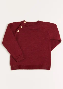 BOY Pepa London Doggy Intarsia Jumper in Burgundy (12mths-10yrs)