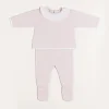 Pepa London Dot Detail Lace Collar Knitted Set in Pink (1-6mths)