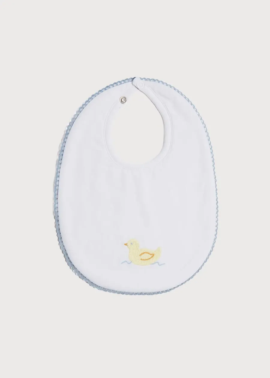 BOY Pepa London Duck Embroidered Cotton Bib