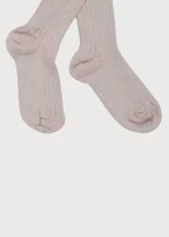 BOY Pepa London Dusky Pink Ribbed Tights (0mths-10yrs)