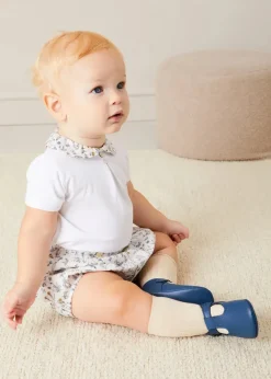 BOY Pepa London Ellis Floral Bloomer in Blue Made with Liberty Fabric (1m-3yrs)