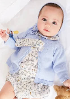 Pepa London Ellis Floral Long Sleeve Blouse in Blue Made with Liberty Fabric (1-12m)