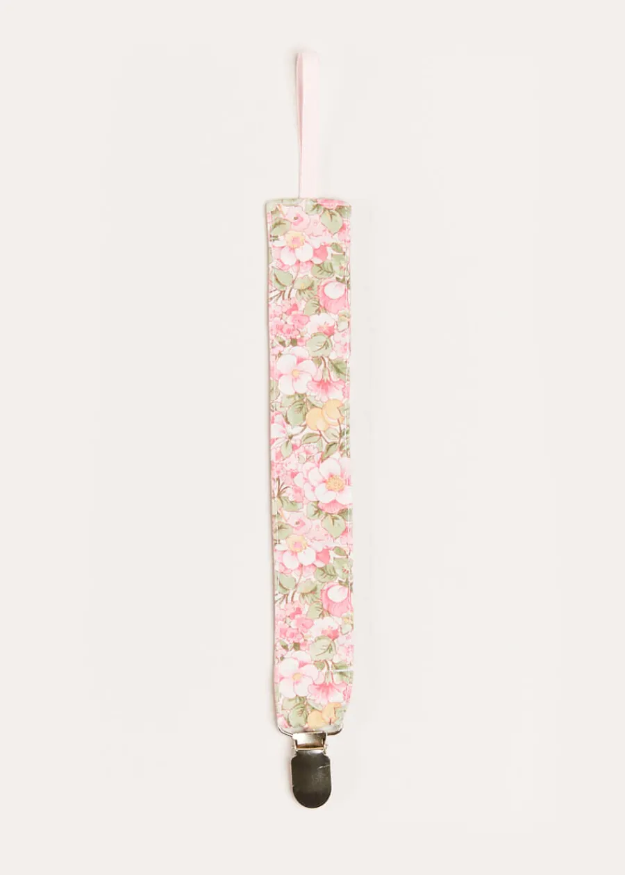 Pepa London Eloise Floral Print Clip Dummy in Pink