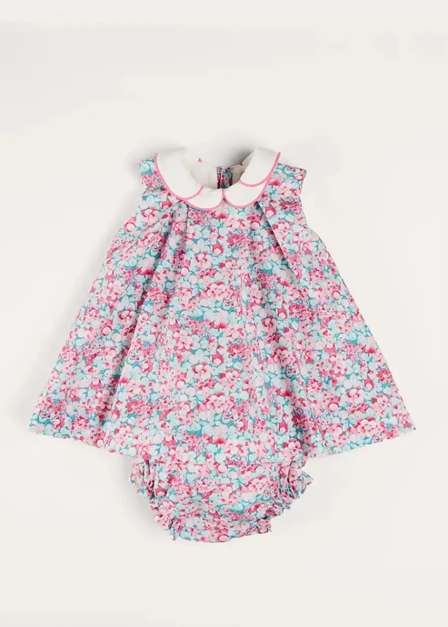 Pepa London Eloise Floral Sleeveless Dress With Bloomers in Pink (3mths-3yrs)