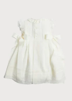 Pepa London Embroidered Lace Trim Dress in Ivory (6mths-5yrs)