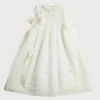 Pepa London Embroidered Lace Trim Gown in Ivory (3-18mths)
