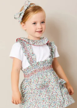 Pepa London Evelyn Floral Ruffle Collar Top in Red (2-10yrs)