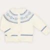 BOY Pepa London Fair Isle Cardigan in Cream (6mths-3yrs)
