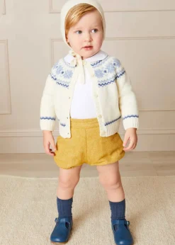 BOY Pepa London Fair Isle Cardigan in Cream (6mths-3yrs)
