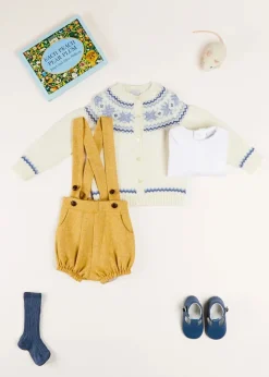 BOY Pepa London Fair Isle Cardigan in Cream (6mths-3yrs)