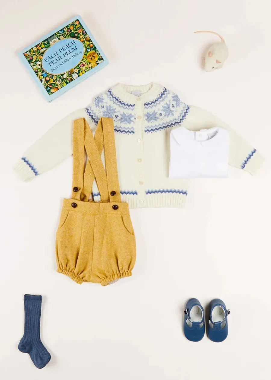 BOY Pepa London Fair Isle Cardigan in Cream (6mths-3yrs)