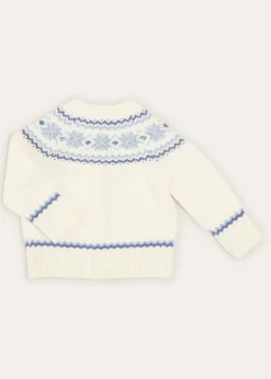 BOY Pepa London Fair Isle Cardigan in Cream (6mths-3yrs)