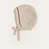 Pepa London Fair Isle Detail Knitted Bonnet in Beige (S-L)