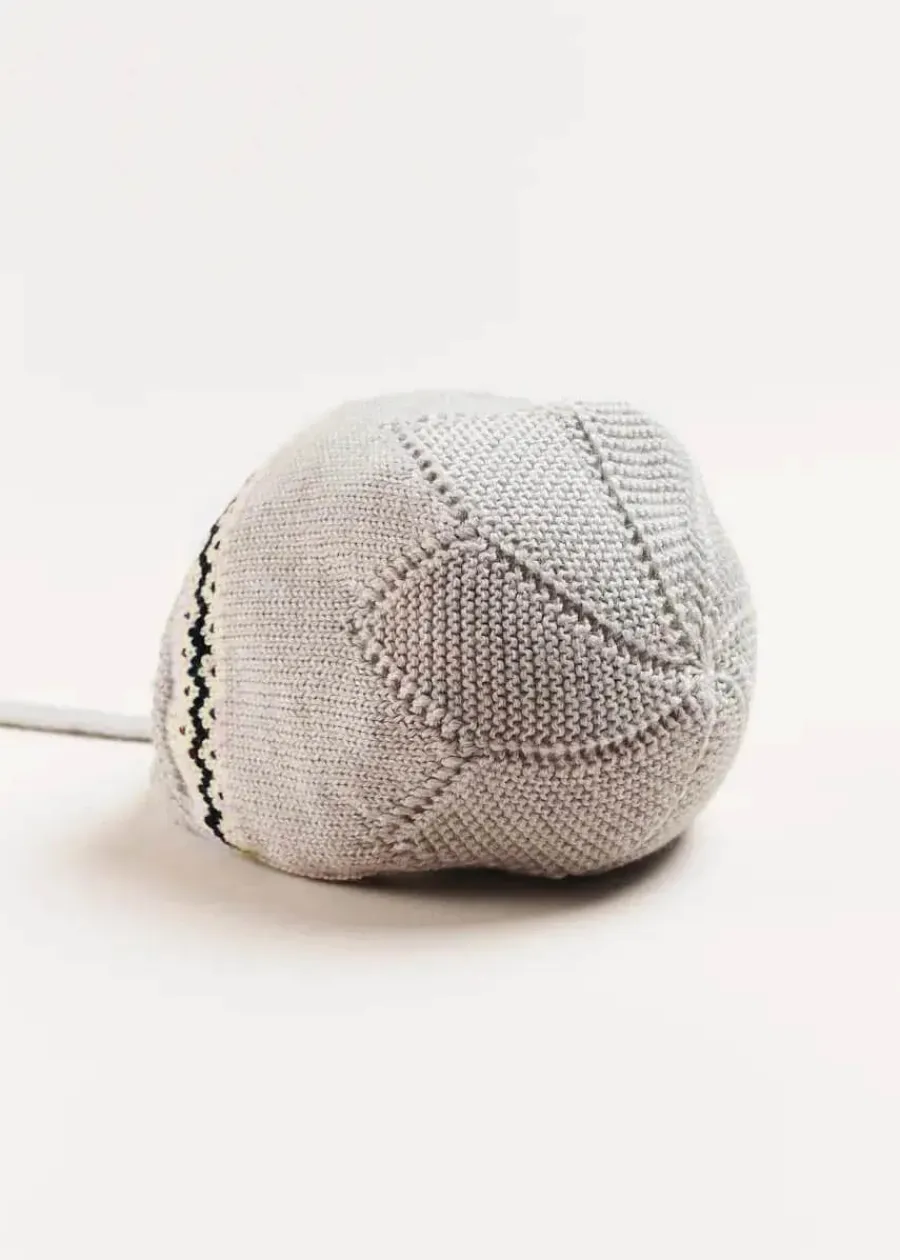 BOY Pepa London Fair Isle Detail Knitted Bonnet in Grey (S-L)