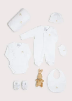 Pepa London Gift boxes | Newborn All-In-One With Rocking Horse Embroidery In Beige (1-6mths) | Newborn Side Tie Bodysuit With Rocking Horse Embroidery Beige (1-6mths) | Newborn Towel with Rocking Horse Embroidery In Beige | Newborn Bonnet with Rocking Horse Embroidery Beige (0-3mths) | White Bib with Beige Embroidered Rocking Horse | Newborn Mittens with Rocking Horse Embroidery Beige (1-3mths) | Newborn Booties With Rocking Horse Embroidery Beige (1-3mths)