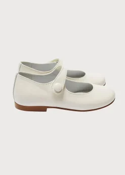 Pepa London Girls Ivory Leather Mary Jane Shoes (20-34EU)