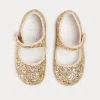 Pepa London Glittery Mary Jane Shoes in Gold (24-34EU)