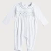 BOY Pepa London Green Hand Smocked Cotton All-in-One (0-18mths)