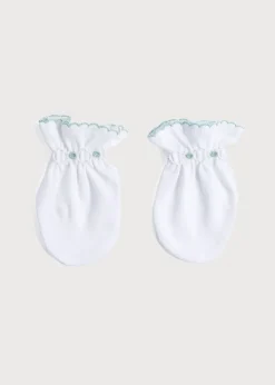 Pepa London Green Hand Smocked Mittens