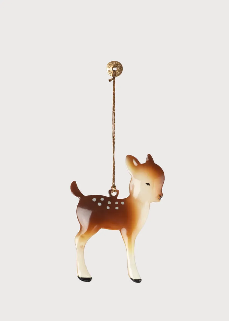 BOY Pepa London Hand Painted Bambi Christmas Ornament in Brown