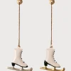BOY Pepa London Hand Painted Ice Skates Christmas Ornament (Set Of 2) in White