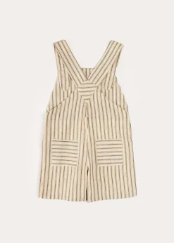 BOY Pepa London Holland Striped Pocket Front Dungarees in Green (18mths-4yrs)