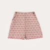 Pepa London Iris Jacquard Button Detail Shorts in Red (4-12yrs)