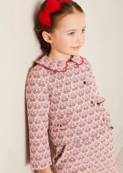 Pepa London Iris Jacquard Button Detail Shorts in Red (4-12yrs)