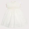 Pepa London Ivory Hand Smocked Occasion Dress with Pink Details (6mths-10yrs)