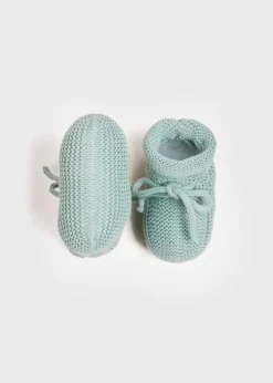 BOY Pepa London Knitted Booties in Green