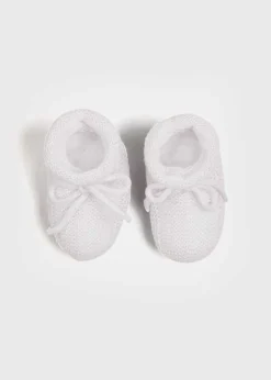 BOY Pepa London Knitted Booties in White