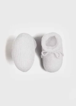BOY Pepa London Knitted Booties in White