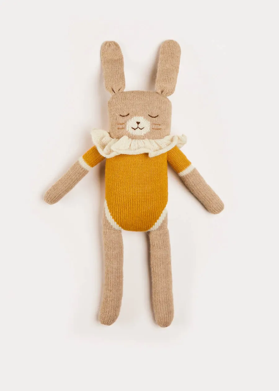 BOY Pepa London Knitted Bunny Toy in Brown